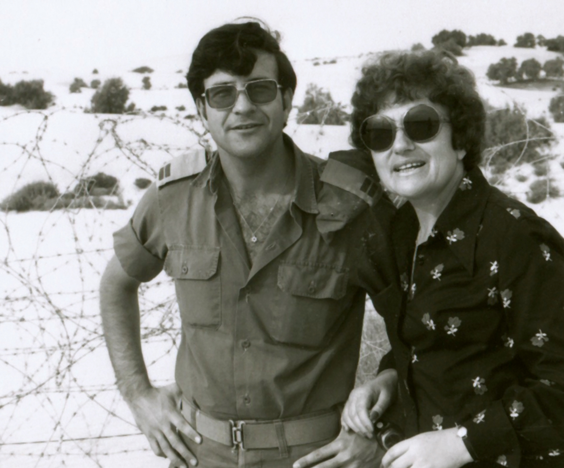 Bartov in Israel with his mother in 1975.